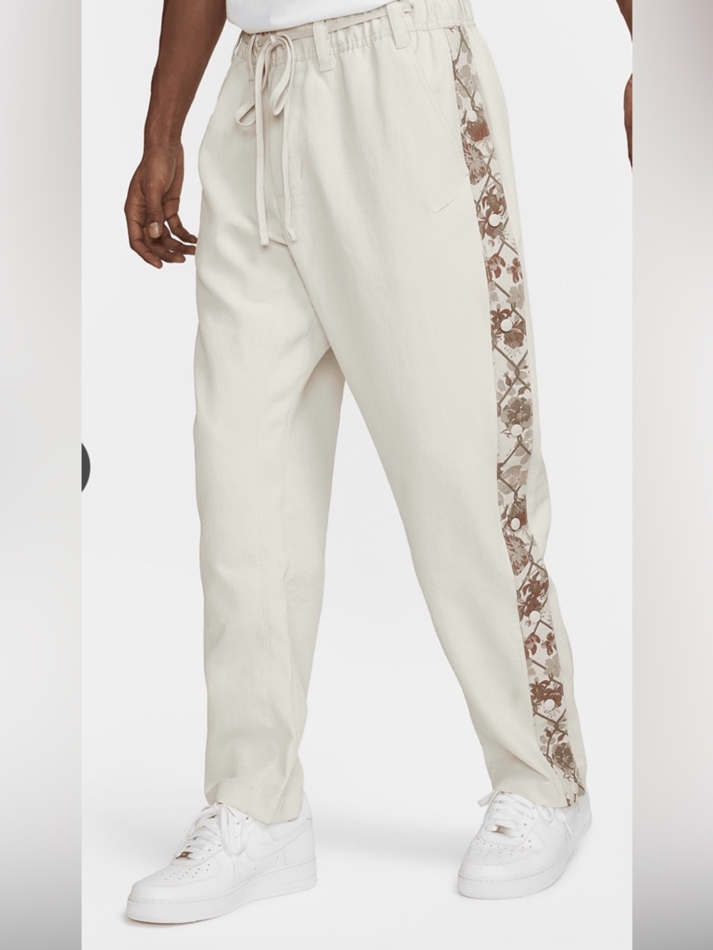Nike Devin Booker Floral Jacquard Tearaway Pants Cream Rare Deadstock NSW Street